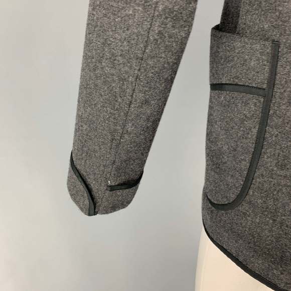 CAMOSHITA by UNITED ARROWS Grey Heather Shawl Collar Sport Coat - Picture 4 of 6